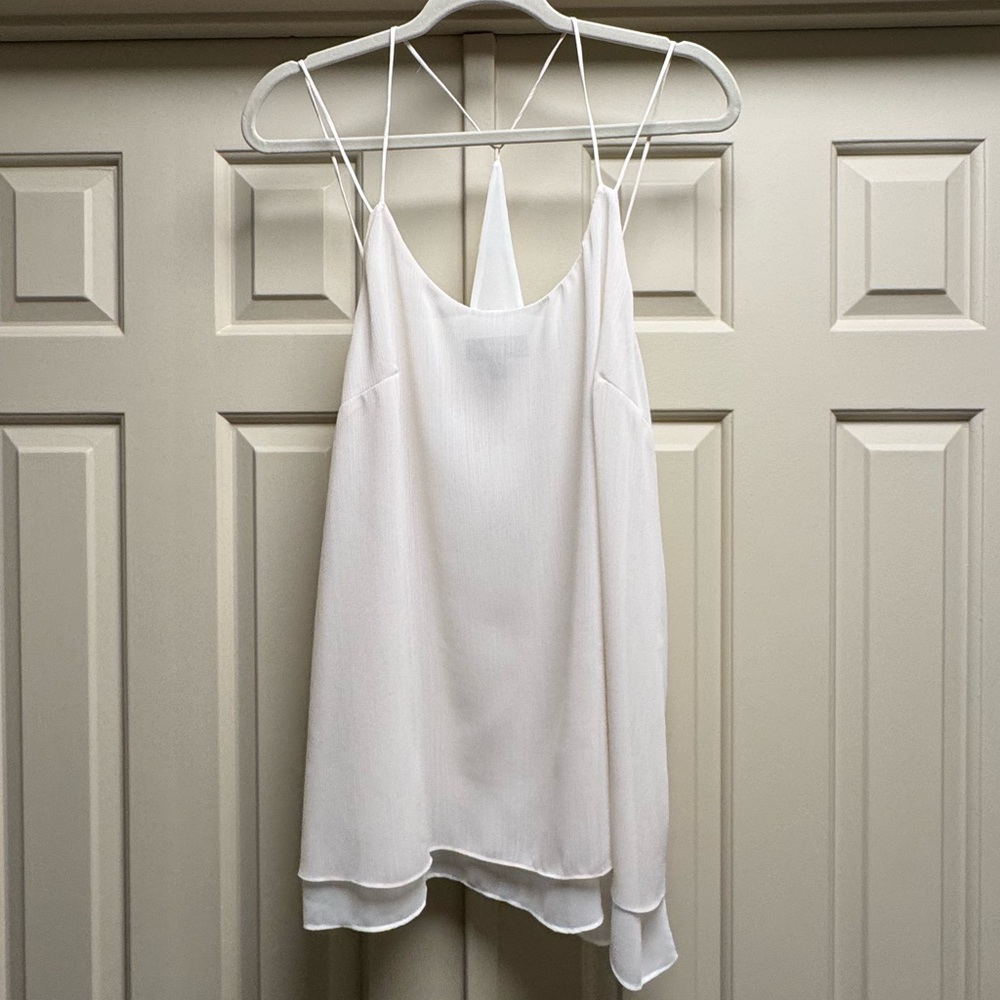 MOSSIMO Palest Pink & White Two Layer Spaghetti Strap Cami Tunic/Dress